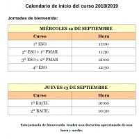 calendario inicio clases 17 18
